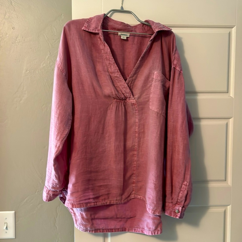 Sundance linen poets shirt, size medium